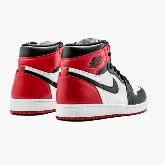 Kicksonfire Jordan 1 Retro High OG Black Toe White/Black/Varsity Red 555088-125