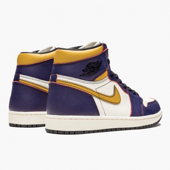 Kicksonfire Jordan 1 Retro High OG Defiant SB LA to Chicago Purple/Sail University Gold Bl  CD6578-507