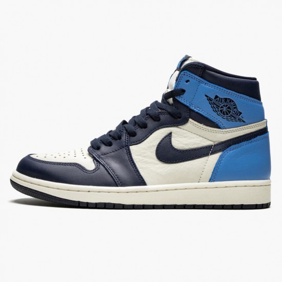 Kicksonfire Jordan 1 Retro High OG Obsidian University Blue Sail/Obsidian/University Blue 555088-140