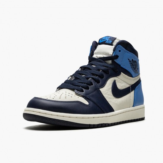 Kicksonfire Jordan 1 Retro High OG Obsidian University Blue Sail/Obsidian/University Blue 555088-140