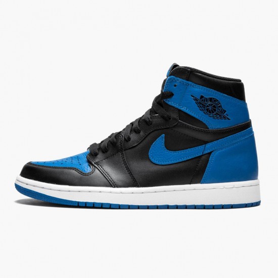 Kicksonfire Jordan 1 Retro High OG Royal Black/Royal White  555088-007