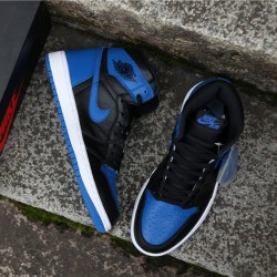 Kicksonfire Jordan 1 Retro High OG Royal Black/Royal White  555088-007