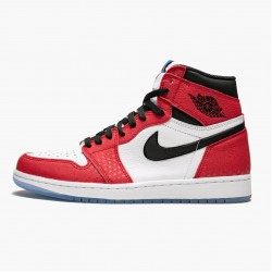 Kicksonfire Jordan 1 Retro High Spider Man Origin Story Gym Red/Black White/Photo Blue 555088-602