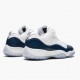 Kicksonfire Jordan 11 Low Navy Snakeskin Whiite/Black/Navy Black CD6847-102