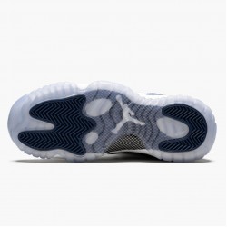 Kicksonfire Jordan 11 Low Navy Snakeskin Whiite/Black/Navy Black CD6847-102