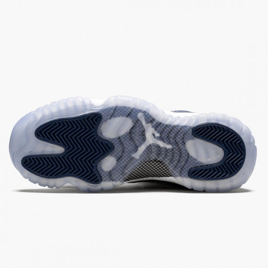 Kicksonfire Jordan 11 Low Navy Snakeskin Whiite/Black/Navy Black CD6847-102