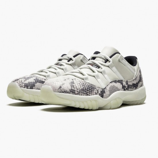 Kicksonfire Jordan 11 Retro Low Snake Light Bone Light Bone/Smoke Grey/White Bl Black CD6846-002