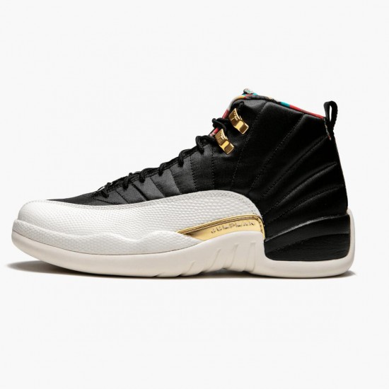 Kicksonfire Jordan 12 Retro 2019 CNY Chinese New Year Black/Sail-Metallic Gold-True Red CI2977-006