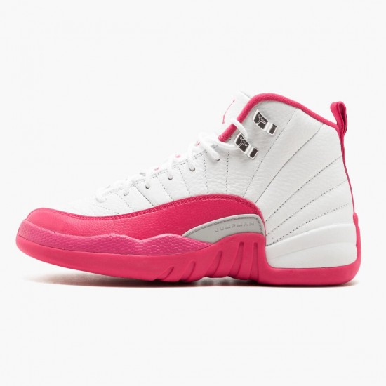 Kicksonfire Jordan 12 Retro Dynamic Pink White/Vivid Pink/Mtllc Silver 510815-109