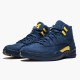 Kicksonfire Jordan 12 Retro Michigan College Navy/Amarillo BQ3180-407