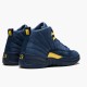 Kicksonfire Jordan 12 Retro Michigan College Navy/Amarillo BQ3180-407