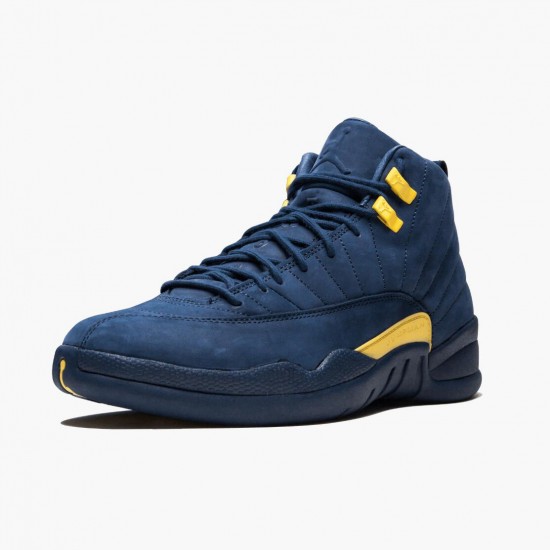 Kicksonfire Jordan 12 Retro Michigan College Navy/Amarillo BQ3180-407