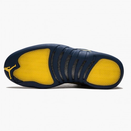 Kicksonfire Jordan 12 Retro Michigan College Navy/Amarillo BQ3180-407