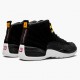 Kicksonfire Jordan 12 Retro Reverse Taxi   Black/Gold White 130690-017