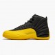 Kicksonfire Jordan 12 Retro University Gold   Black/Black/University Gold 130690-070