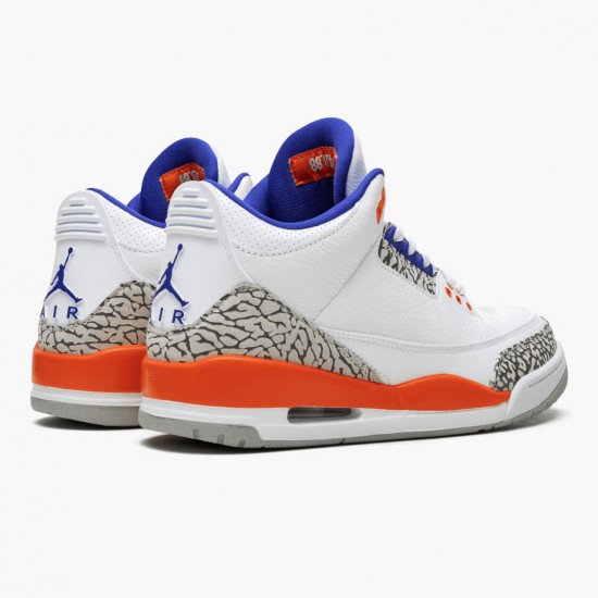 Kicksonfire Jordan 3 Retro Knicks White/Old Royal University Ora 136064-148