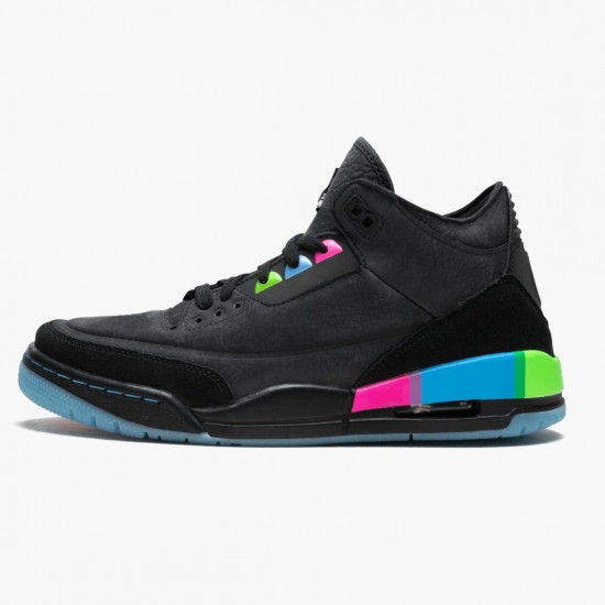 Kicksonfire Jordan 3 Retro Quai54 Black/Black Electric Green AT9195-001