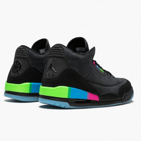 Kicksonfire Jordan 3 Retro Quai54 Black/Black Electric Green AT9195-001