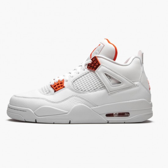 Kicksonfire Jordan 4 Retro Metallic Orange White/Team Orange Metallic Sil CT8527-118