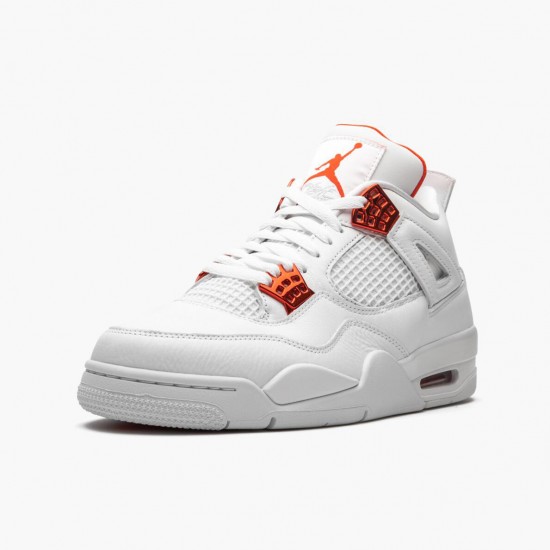 Kicksonfire Jordan 4 Retro Metallic Orange White/Team Orange Metallic Sil CT8527-118