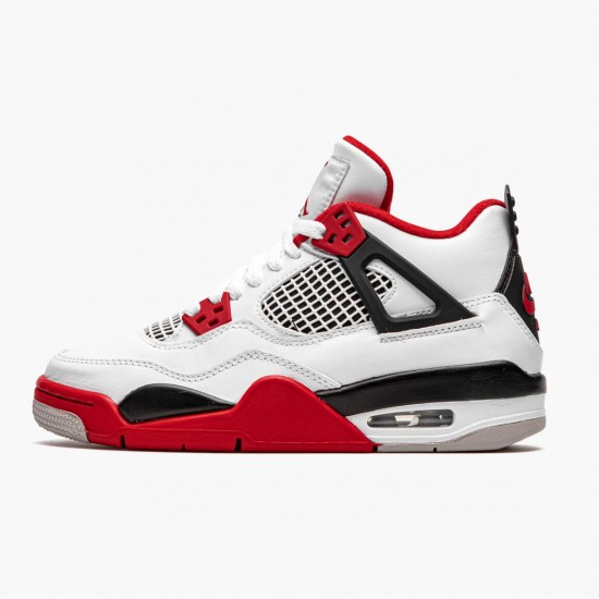 Kicksonfire Jordan 4 Retro OG GS Fire Red 2020 White/Fire Red/Black Tech Grey 408452-160