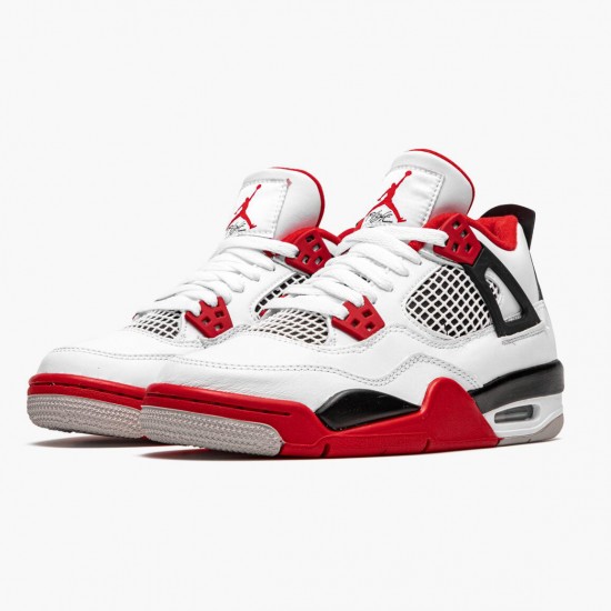 Kicksonfire Jordan 4 Retro OG GS Fire Red 2020 White/Fire Red/Black Tech Grey 408452-160