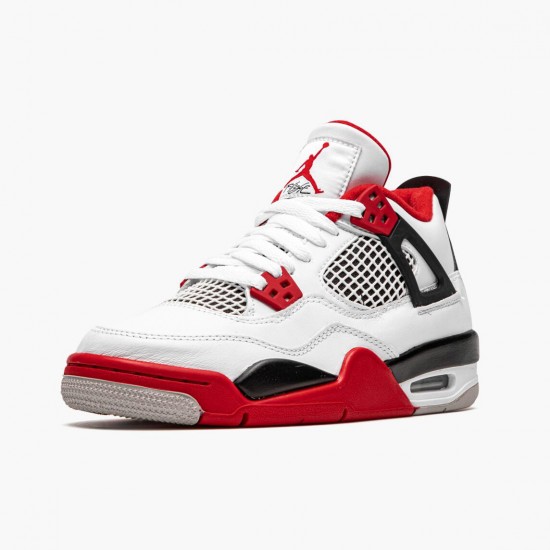 Kicksonfire Jordan 4 Retro OG GS Fire Red 2020 White/Fire Red/Black Tech Grey 408452-160