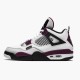 Kicksonfire Jordan 4 Retro PSG Paris Saint Germain White/Neutral Grey/Black Borde  CZ5624-100