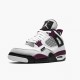 Kicksonfire Jordan 4 Retro PSG Paris Saint Germain White/Neutral Grey/Black Borde  CZ5624-100