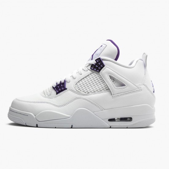 Kicksonfire Jordan 4 Retro Purple Metallic White/Metallic Silver/Court Purple CT8527-115