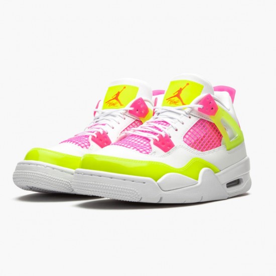 Kicksonfire Jordan 4 Retro White Lemon Pink White/Lemon Venom/Pink Blast CV7808-100