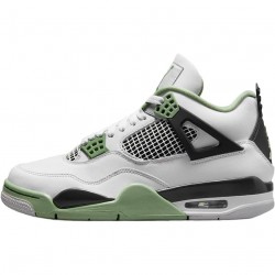 Kicksonfire Jordan 4 Retro White Oil Green Dark Ash White/Seafoam/Dark Ash/Neutral Grey AQ9129-103