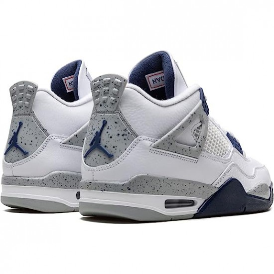 Kicksonfire Jordan 4 Midnight Navy White/Midnight Navy/Light Smoke Grey-Fire Red DH6927-140