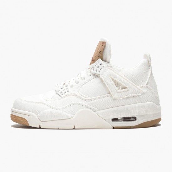 Kicksonfire Levi's x Air Jordan 4 Denim White AO2571-100