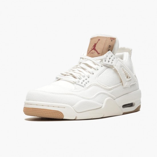 Kicksonfire Levi's x Air Jordan 4 Denim White AO2571-100