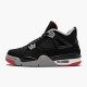 Kicksonfire Jordan 4 Retro Bred 2019 Release Black/Cement Grey/Summit White/Fire Red 308497-060