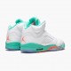 Kicksonfire Jordan 5 Retro Light Aqua White/Crimson Pulse-Light Aqua  440892-100