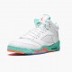 Kicksonfire Jordan 5 Retro Light Aqua White/Crimson Pulse-Light Aqua  440892-100