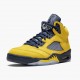 Kicksonfire Jordan 5 Retro Michigan 2019 AmarilloCollege Navy Amarillo/College Navy-Amarillo CQ9541-704