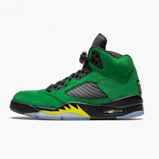 Kicksonfire Jordan 5 Retro SE Oregon Green Yellow Apple Green/Black/Yellow Strike/Black CK6631-307