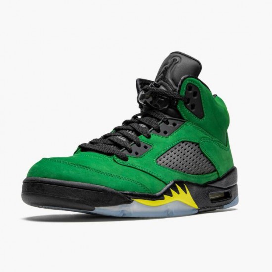 Kicksonfire Jordan 5 Retro SE Oregon Green Yellow Apple Green/Black/Yellow Strike/Black CK6631-307