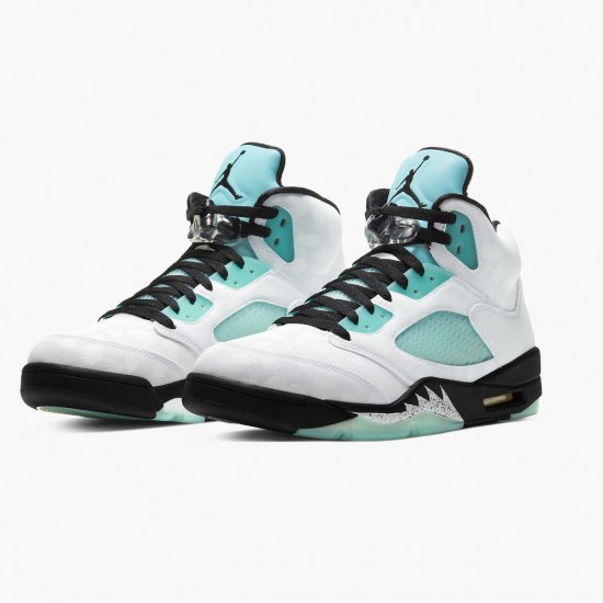 Kicksonfire Jordan Retro 5 Island Green White/Black/White/Island Green  CN2932-100