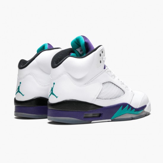 Kicksonfire Jordan 5 Retro Grape  White/New Emerald Grp Ice Blk 136027-108