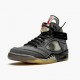 Kicksonfire Off-White X Air Jordan 5 Retro SP Muslin Black/Muslin Fire Red  CT8480-001