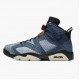 Kicksonfire Jordan 6 Retro Washed Denim Black Sail/Varsity Red/Black 384664-060