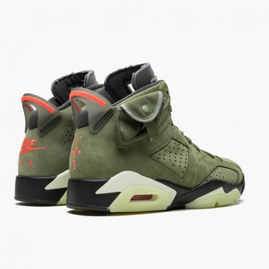 Kicksonfire Travis Scott x Air Jordan 6 Retro Olive Medium Olive/Black Sail/Univer Black CN1084-200