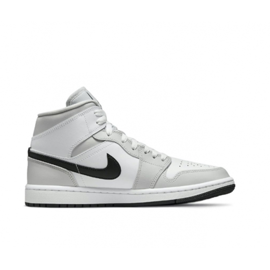 Kicksonfire Air Jordan 1 Mid Grey Fog' (W) White BQ6472 015