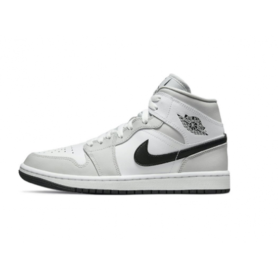 Kicksonfire Air Jordan 1 Mid Grey Fog' (W) White BQ6472 015