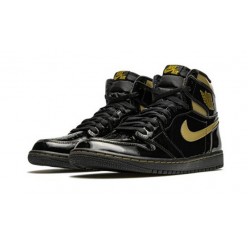 Kicksonfire Air Jordan 1 High Black Metallic Gold BLACK 555088 032