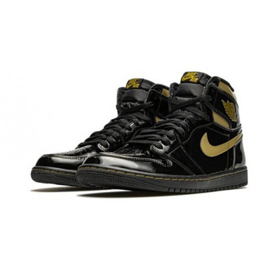 Kicksonfire Air Jordan 1 High Black Metallic Gold BLACK 555088 032